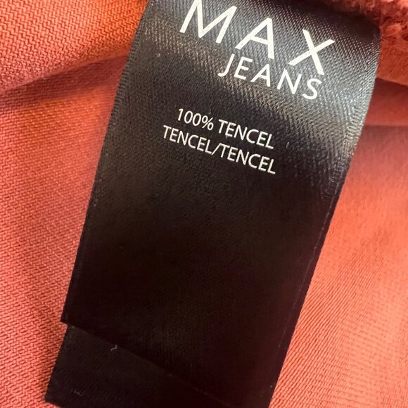 Max Jeans Rust Tencel Drawstring Long Draped Casual Coat‎ Large - Picture 2 of 6